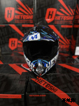 Шлем кроссовый детский HETOSHI Cross-Kids KY-B12 цв.Сине-черно-белый Матовый р.Y-L